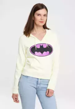 Толстовка с капюшоном LOGOSHIRT " Logoshirt Бэтмена" с лицензионным принтом, желтый
