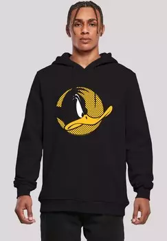 Толстовка с капюшоном LOONEY TUNES DAFFY DUCK DOTTED CARTOON LOGO F4NT4STIC, черный