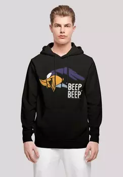 Толстовка с капюшоном LOONEY TUNES ROAD RUNNER BEEP BEEP F4NT4STIC, черный