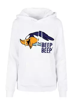 Толстовка с капюшоном LOONEY TUNES ROAD RUNNER BEEP BEEP F4NT4STIC, белый