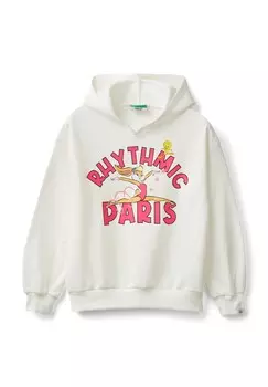 Толстовка с капюшоном LOONEY TUNES United Colors of Benetton, белый