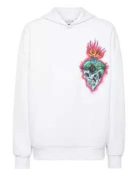 Толстовка с капюшоном Love Tattoo Philipp Plein, белый