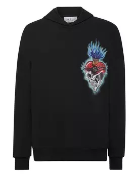 Толстовка с капюшоном Love Tattoo Philipp Plein, черный