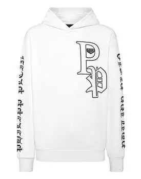 Толстовка с капюшоном LS Gothic Plein PHILIPP PLEIN, белый