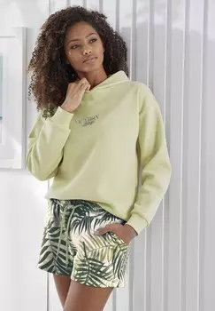 Толстовка с капюшоном LSCN BY LASCANA LASCANA, зеленый