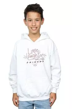 Толстовка с капюшоном «Любовь и смех» Friends, белый