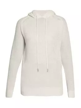 Толстовка с капюшоном Mainline из шерсти и кашемира Moncler, белый