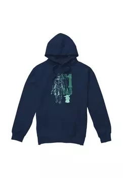 Толстовка с капюшоном MANDO PRINT Star Wars, темно-синий