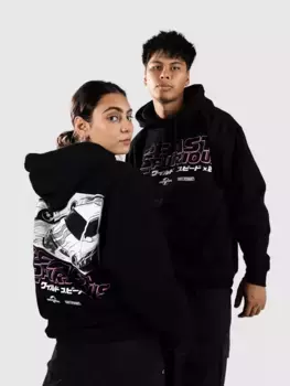 Толстовка с капюшоном «Манга Гонка» Key Street, черный