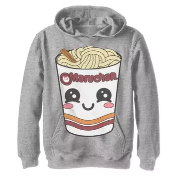 Толстовка с капюшоном Maruchan Kawaii для мальчиков 8–20 лет с лицом на чашке Licensed Character