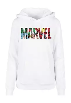 Толстовка с капюшоном MARVEL AVENGERS LOGO CHARACTER INFILL F4NT4STIC, белый