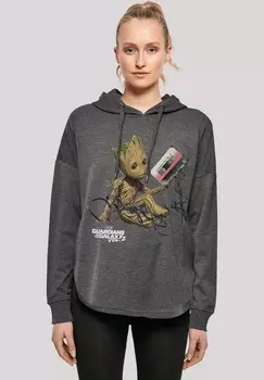 Толстовка с капюшоном MARVEL GUARDIANS OF THE GALAXY GROOT TAPE F4NT4STIC, темно-серый