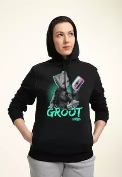 Толстовка с капюшоном MARVEL NEON BABY GROOT Marvel, черный