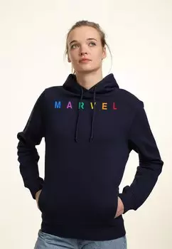 Толстовка с капюшоном MARVEL SIMPLE LOGO EMB Marvel, темно-синий