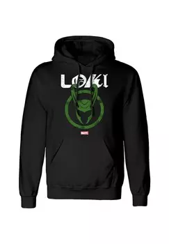 Толстовка с капюшоном MARVEL STUDIOS LOKI DISTRESSED LOGO Henry Tiger, черный
