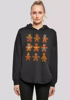 Толстовка с капюшоном MARVEL UNIVERSE CHRISTMAS LEBKUCHEN AVENGERS F4NT4STIC, черный