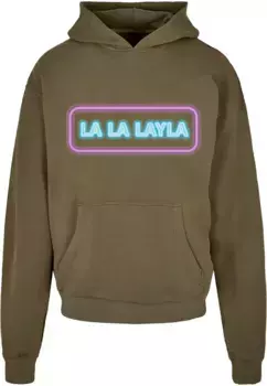 Толстовка с капюшоном Merchcode " Merchcode Men's LA LA LAYLA Ultra Heavy Hoody", оливковый