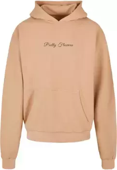 Толстовка с капюшоном Merchcode " Merchcode Men's Ladies Pretty Flowers - Cropped Tee", бежевый
