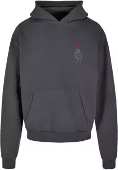 Толстовка с капюшоном Merchcode " Merchcode Men's K Heart Ultra Heavy Hoody", серый