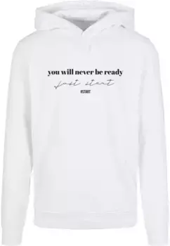 Толстовка с капюшоном Merchcode " Merchcode Men's Just Start Basic Hoody", белый