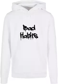 Толстовка с капюшоном Merchcode " Merchcode Men's Bad Habits Basic Hoody", белый