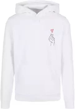 Толстовка с капюшоном Merchcode " Merchcode Men's K Heart Basic Hoody", белый