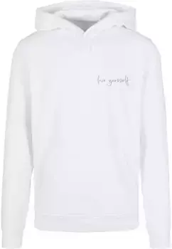 Толстовка с капюшоном Merchcode " Merchcode Men's Love Yourself Basic Hoody", белый