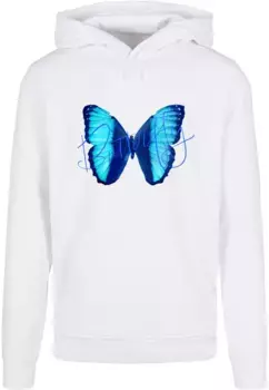 Толстовка с капюшоном Merchcode " Merchcode Men's Butterfly Blue Basic Hoody", белый