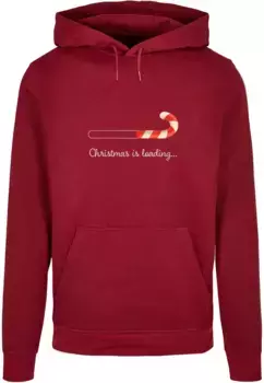 Толстовка с капюшоном Merchcode " Merchcode Men's Christmas Loading Basic Hoody", цвет Burgundy