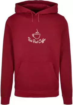 Толстовка с капюшоном Merchcode " Merchcode Men's But First Coffee Basic Hoody", цвет Burgundy