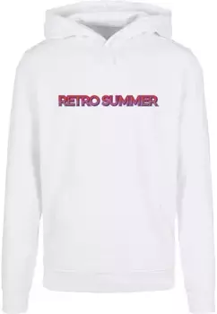 Толстовка с капюшоном Merchcode " Merchcode Men's Summer - Retro Basic Hoody", белый