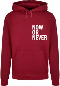Толстовка с капюшоном Merchcode " Merchcode Men's Now Or Never Basic Hoody", цвет Burgundy