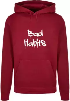 Толстовка с капюшоном Merchcode " Merchcode Men's Bad Habits Basic Hoody", цвет Burgundy