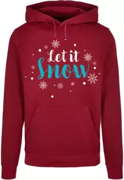 Толстовка с капюшоном Merchcode " Merchcode Men's Let it Snow Basic Hoody", цвет Burgundy
