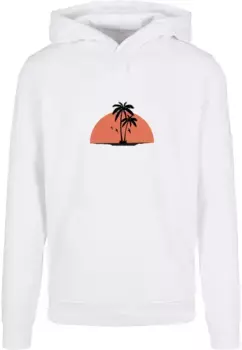Толстовка с капюшоном Merchcode " Merchcode Men's Summer - Beach Basic Hoody", белый