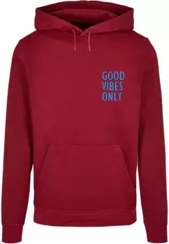 Толстовка с капюшоном Merchcode " Merchcode Men's Good Vibes Only Basic Hoody", цвет Burgundy