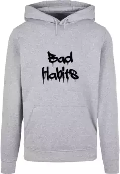 Толстовка с капюшоном Merchcode " Merchcode Men's Bad Habits Basic Hoody", серый