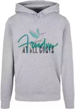 Толстовка с капюшоном Merchcode " Merchcode Men's Freedom At All Costs Basic Hoody", серый