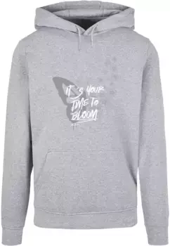Толстовка с капюшоном Merchcode " Merchcode Men's It's Your Time To Bloom Basic Hoody", серый
