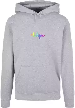 Толстовка с капюшоном Merchcode " Merchcode Men's Hope Rainbow Basic Hoody", серый
