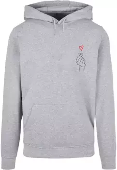 Толстовка с капюшоном Merchcode " Merchcode Men's K Heart Basic Hoody", серый