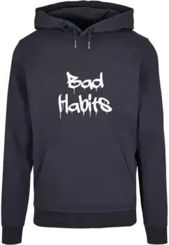Толстовка с капюшоном Merchcode " Merchcode Men's Bad Habits Basic Hoody", цвет морской волны