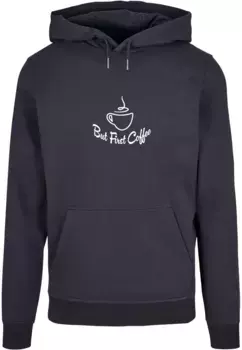 Толстовка с капюшоном Merchcode " Merchcode Men's But First Coffee Basic Hoody", цвет морской волны