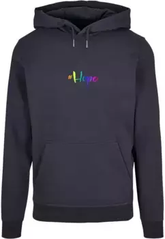 Толстовка с капюшоном Merchcode " Merchcode Men's Hope Rainbow Basic Hoody", цвет морской волны