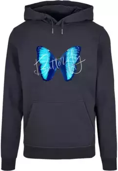 Толстовка с капюшоном Merchcode " Merchcode Men's Butterfly Blue Basic Hoody", цвет морской волны