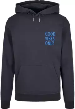 Толстовка с капюшоном Merchcode " Merchcode Men's Good Vibes Only Basic Hoody", цвет морской волны