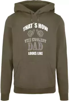 Толстовка с капюшоном Merchcode " Merchcode Men's Coolest Dad Basic Hoody", оливковый