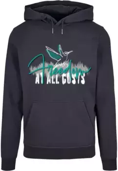 Толстовка с капюшоном Merchcode " Merchcode Men's Freedom At All Costs Basic Hoody", цвет морской волны