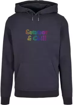 Толстовка с капюшоном Merchcode " Merchcode Men's Summer And Chill Rainbow Basic Hoody", цвет морской волны