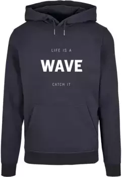 Толстовка с капюшоном Merchcode " Merchcode Men's Summer - Life is a wave Basic Hoody", цвет морской волны